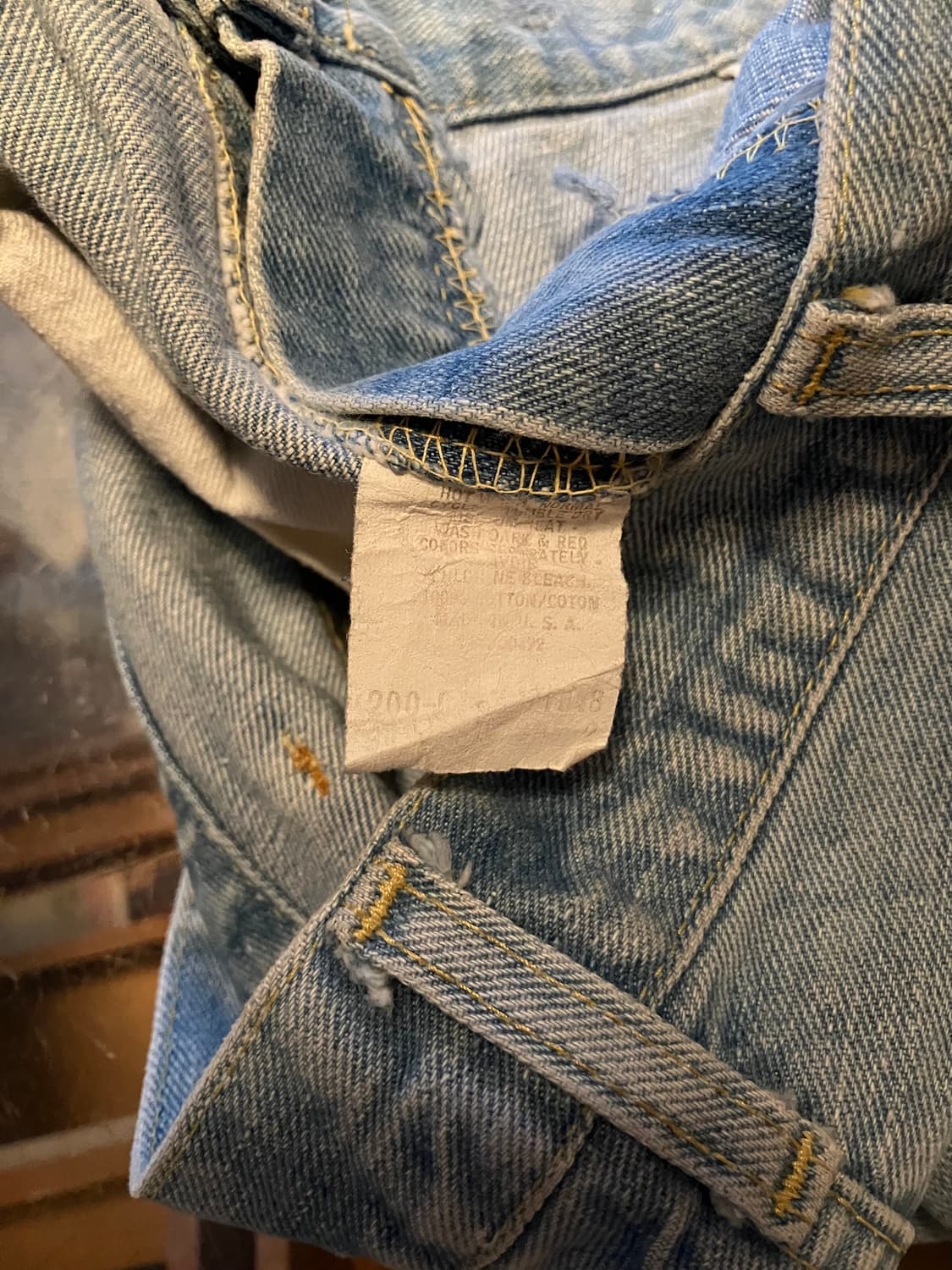 80s USA 빈티지 LEE 리 라이더스 200 데님 팬츠 상품이미지9