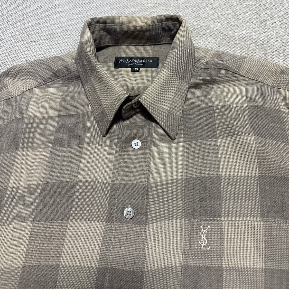 YSL 입생로랑 체크 셔츠 상품이미지2
