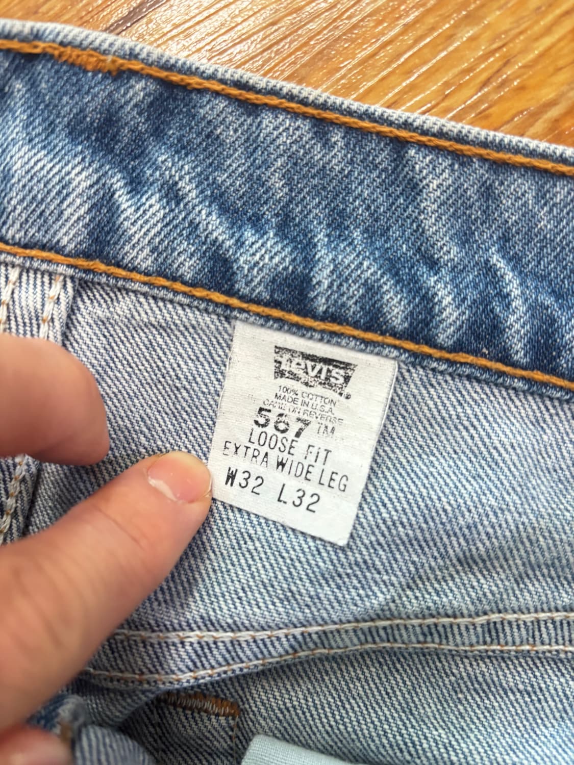 90s 리바이스 567 엑스트라 와이드레그 32x32 상품이미지6