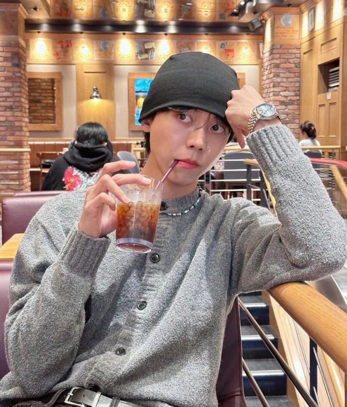 토니웩 베이비 알파카 가디건 멜란지 그레이 L 상품이미지2