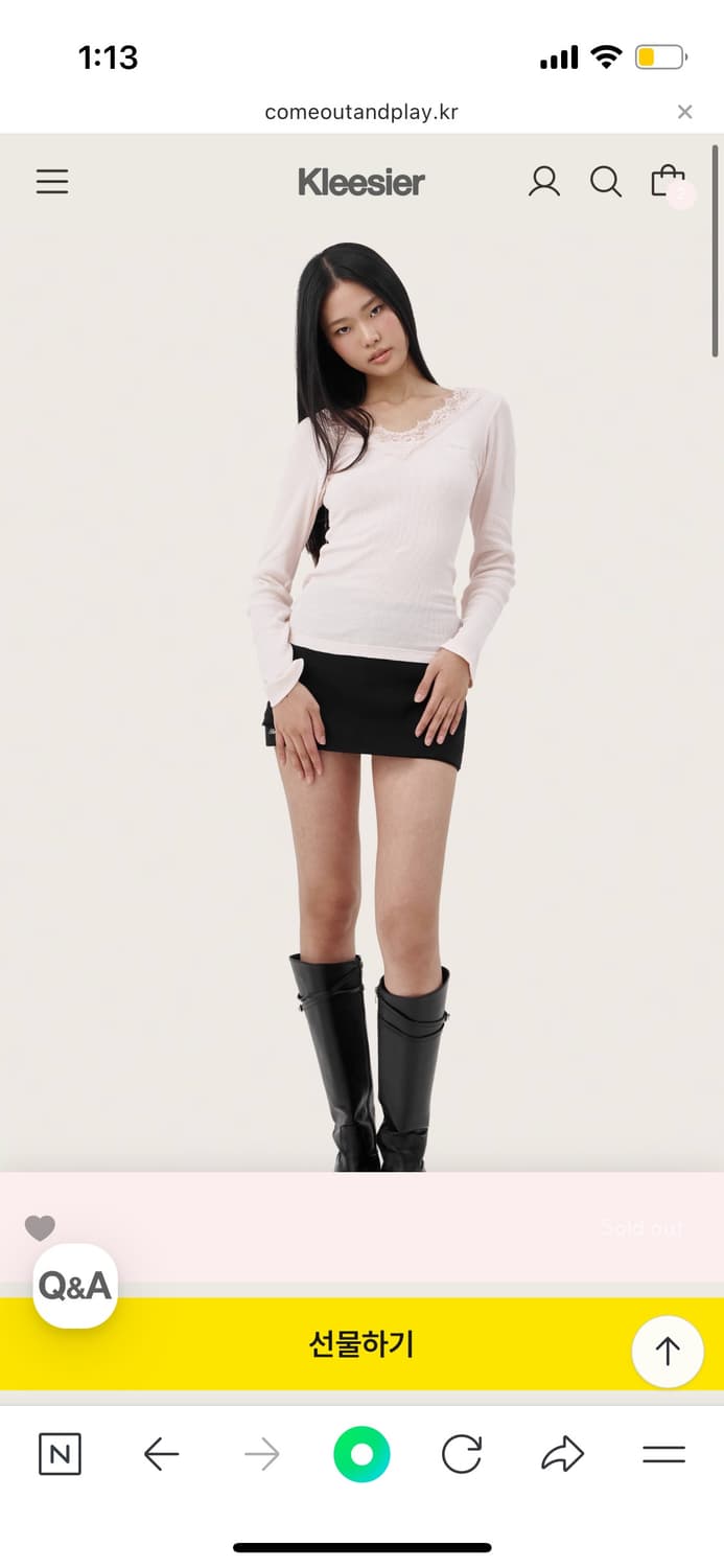 구해요) 클리시어 크림 도넛 롱 슬리브 핑크 상품이미지1