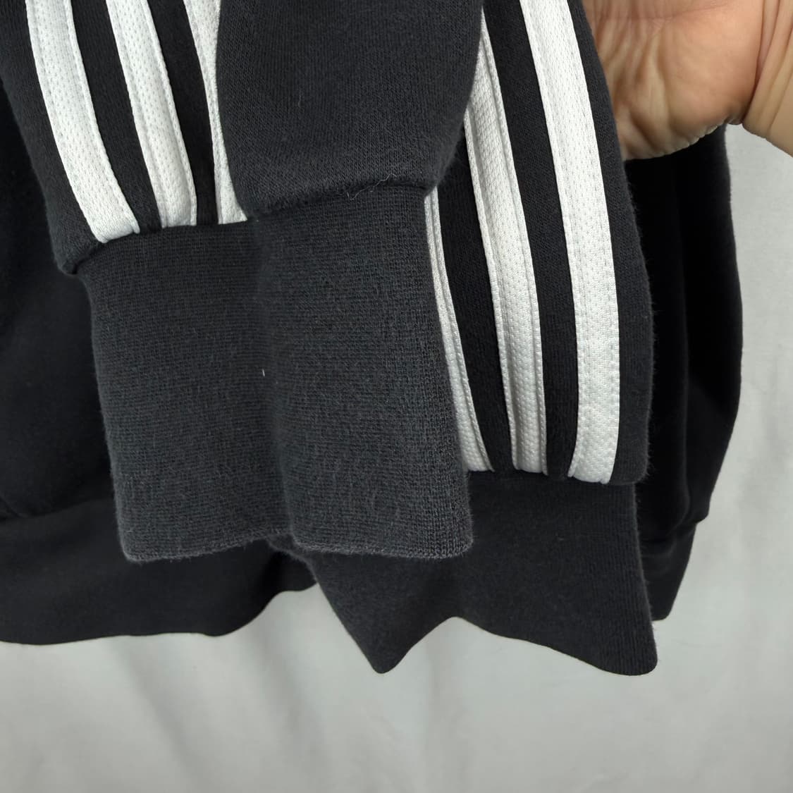 (M) 아디다스 삼선 트레이닝 후드집업 블랙 상품이미지4