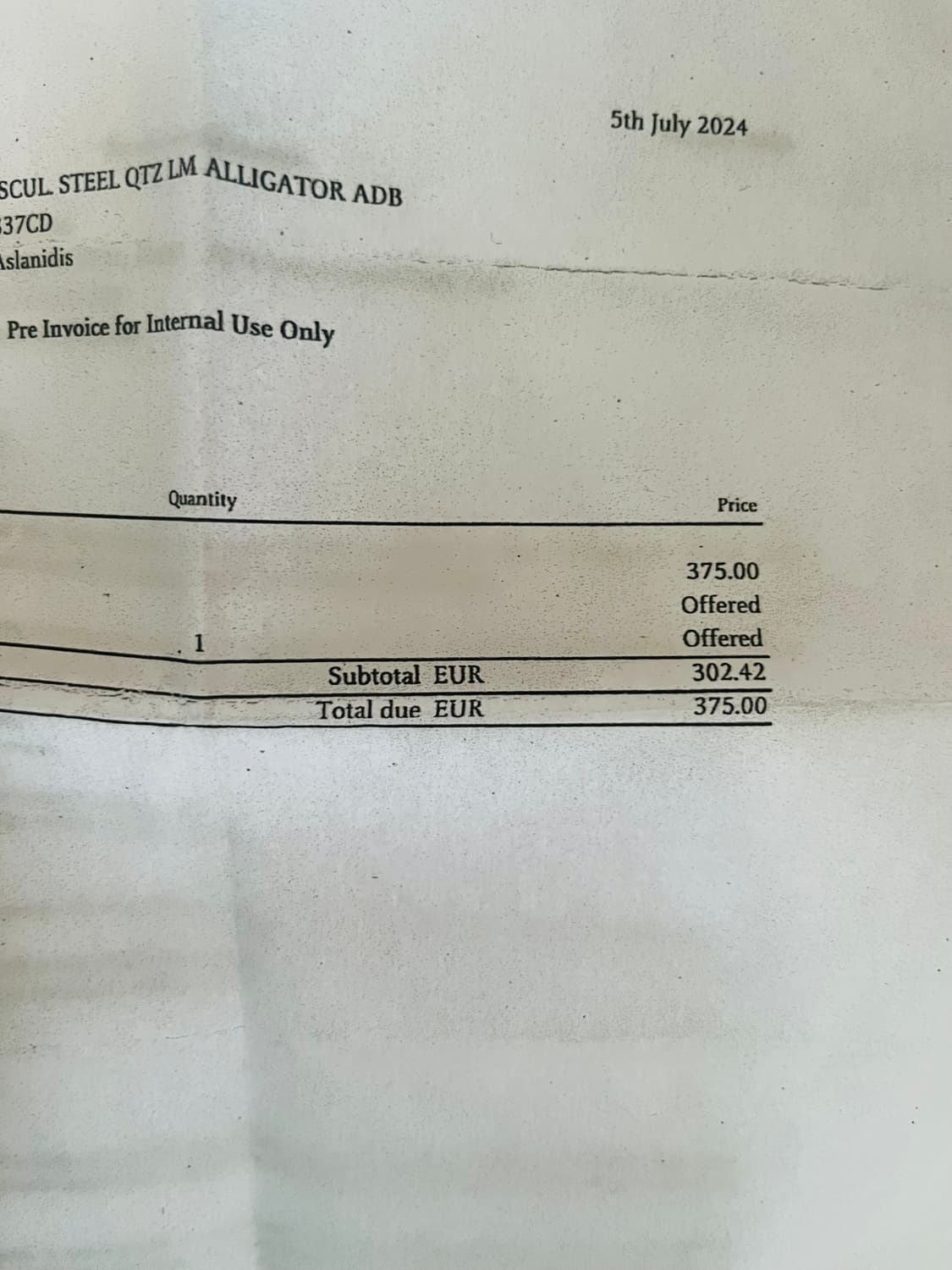 까르띠에 탱크 바스큘란트 2522 상품이미지7