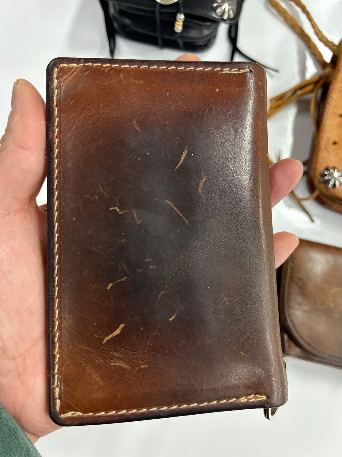 GOROS 올드고로스 새들레더 콘초 중지갑 상품이미지2