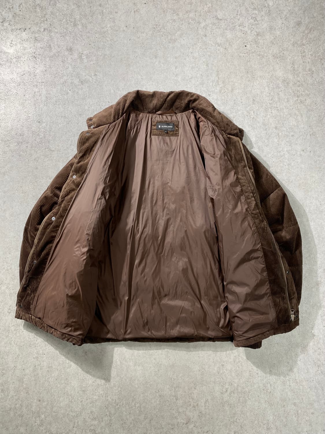 [L] Global Work 글로벌워크 브라운 코듀로이 패딩자켓 상품이미지4