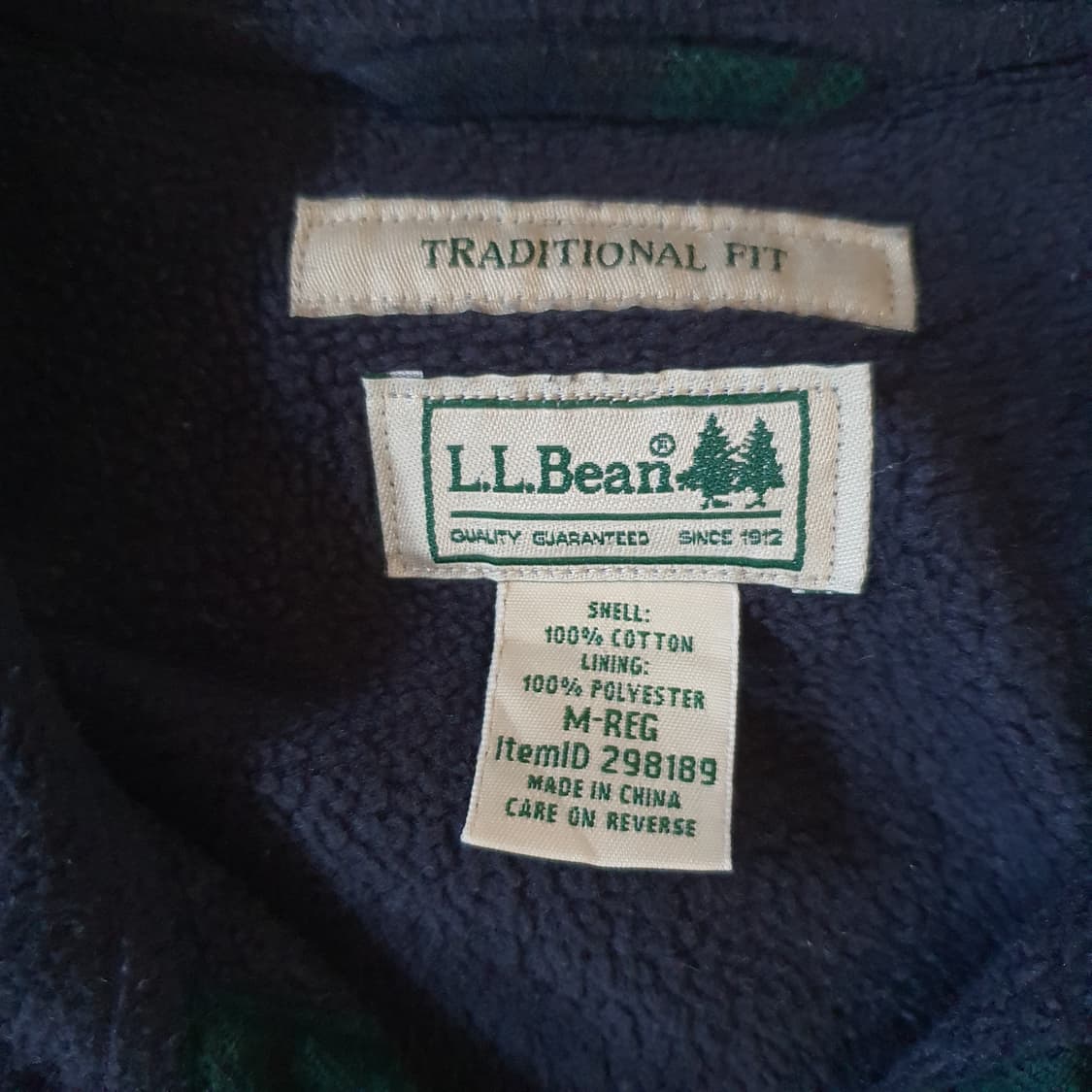 90s엘엘빈 플리스 안감 플란넬 셔츠 자켓 no.55 상품이미지4