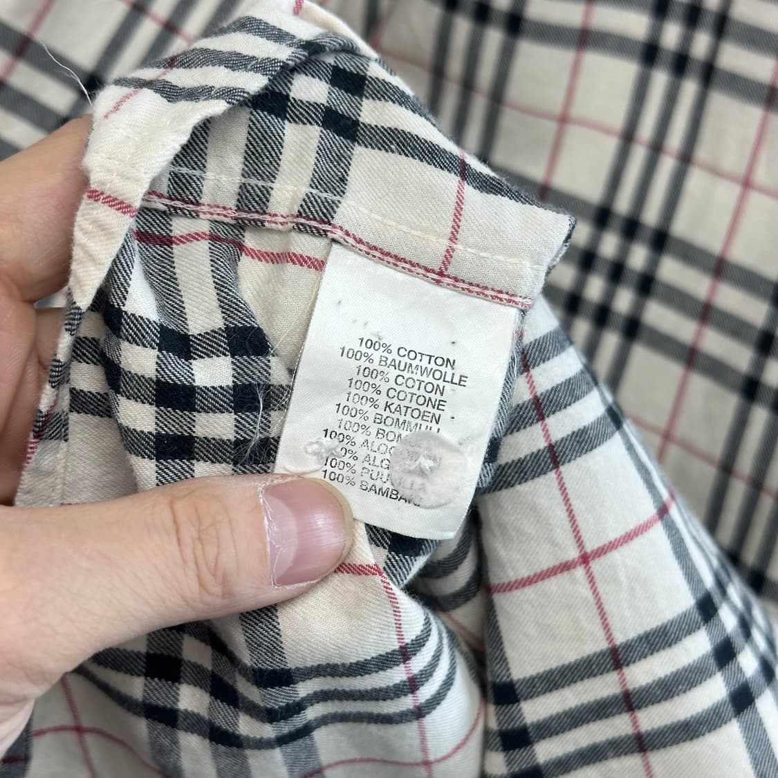 버버리 영국판 로고 체크 셔츠 상품이미지7