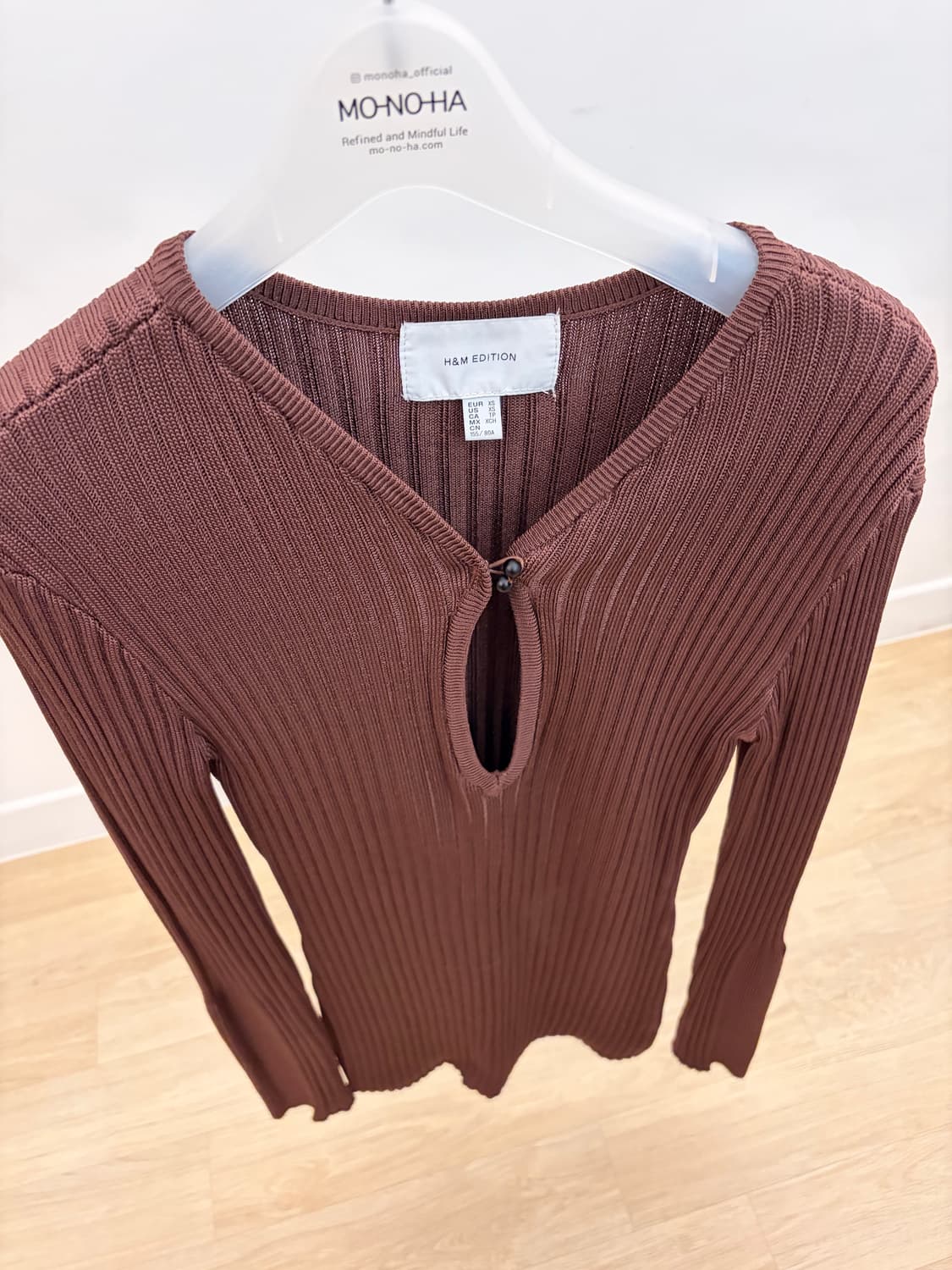 H&M EDITION 리브드 니트 브라운 상품이미지1