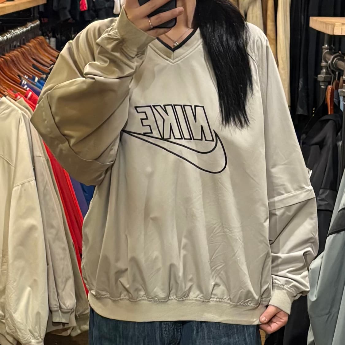 [HI] Nike 나이키 빅로고 웜업 아이보리 상품이미지2