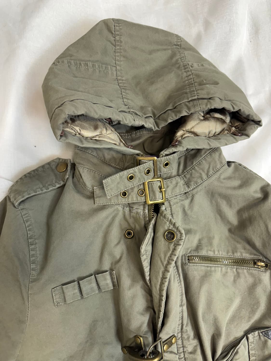 Jpn y2k 버클디테일 야상 상품이미지3