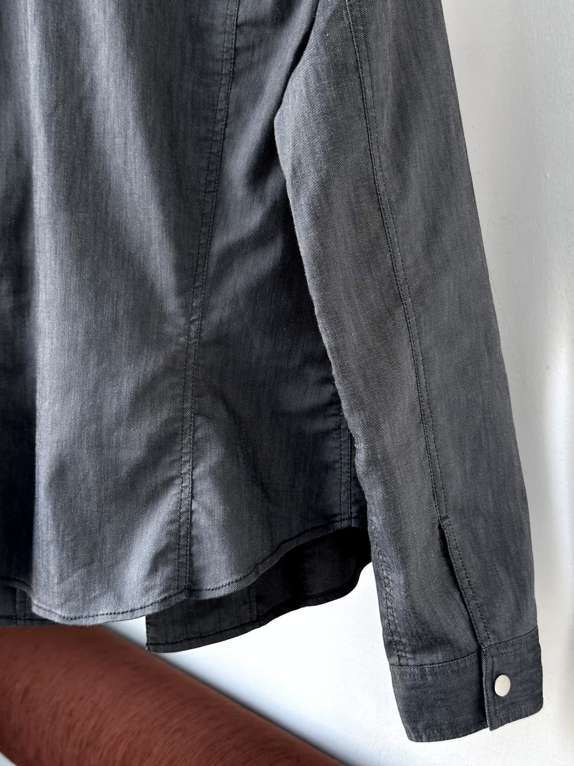 Stretched cotton linen western shirt 상품이미지9