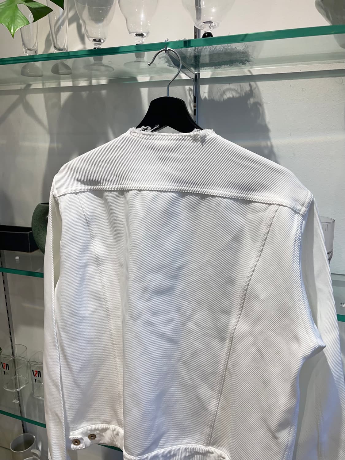 23SS 꼼데가르송 블랙 collarless jacket 상품이미지6