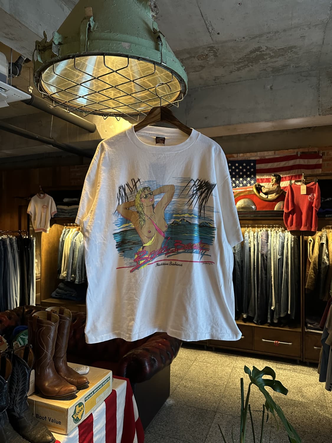 90s USA 빈티지 누드 티셔츠 상품이미지1