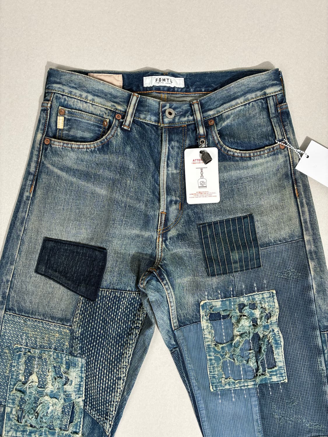 FDMTL 펀더멘탈 클래식 핏 패치워크 사시코 보로 데님 W28/L30 상품이미지2
