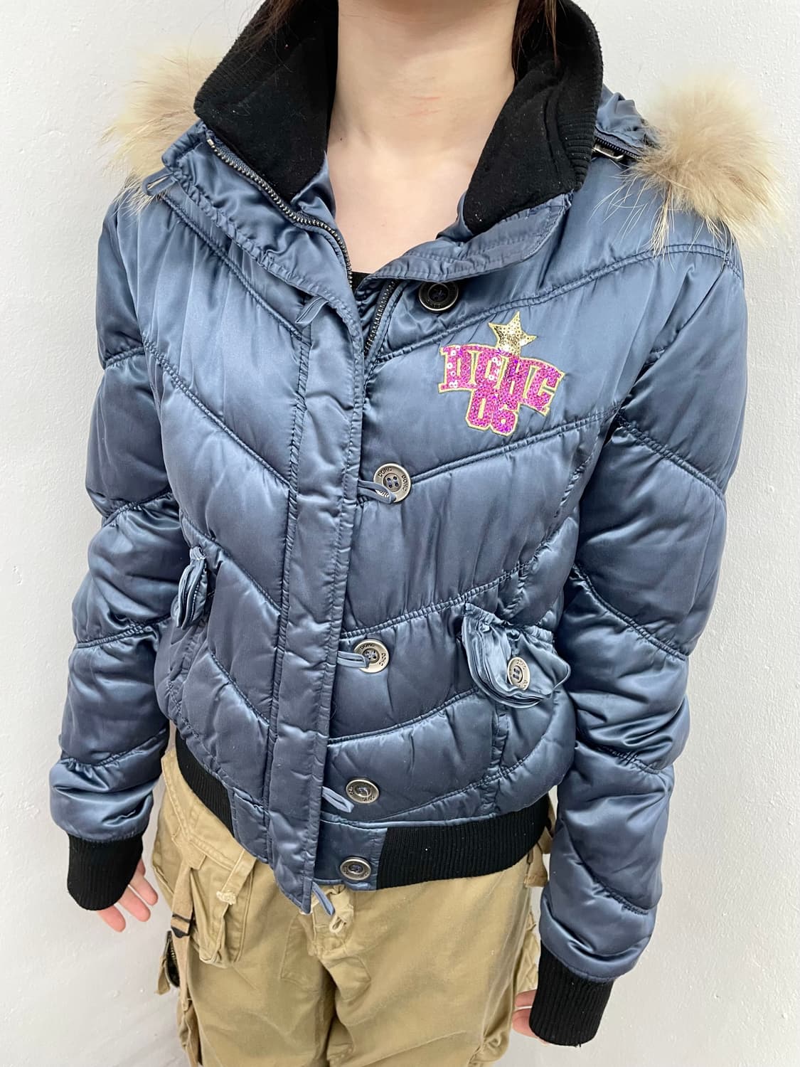 DOHC y2k 새틴 퀼팅 패딩 상품이미지1