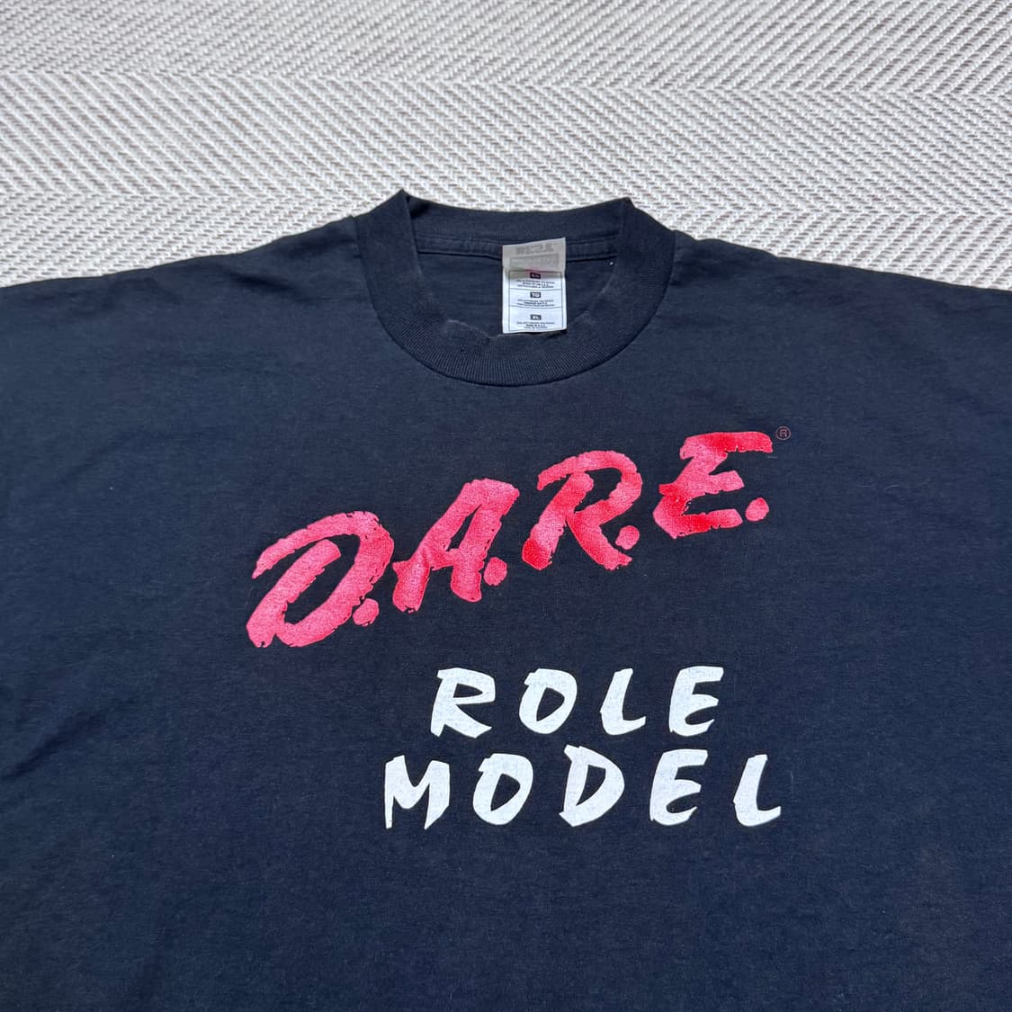 (XL) 90s 빈티지 DARE 블랙 티셔츠 후룻 3 상품이미지2