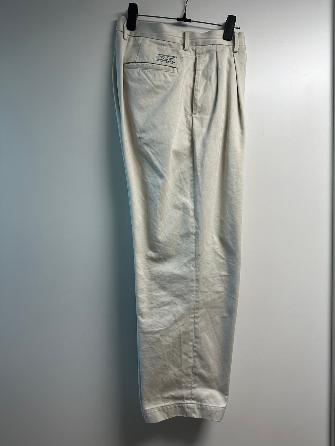 와코마리아 더블 플리츠 치노 팬츠 L 상품이미지1