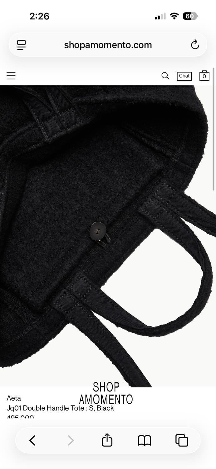 아에타 Jq01 Double Handle Tote : S, Black 상품이미지3