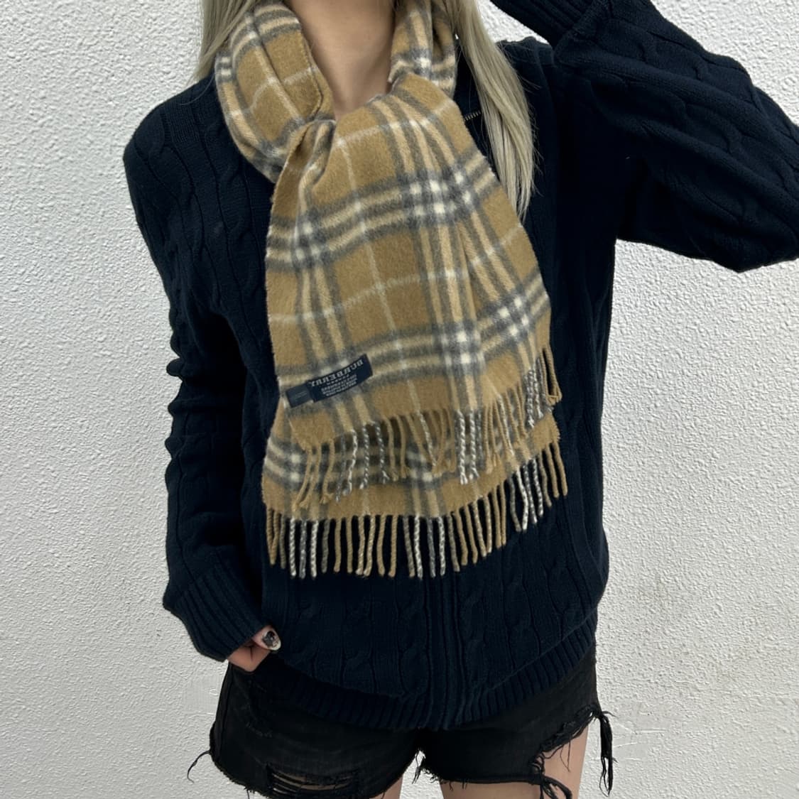버버리 노바체크 캐시미어 머플러 상품이미지1