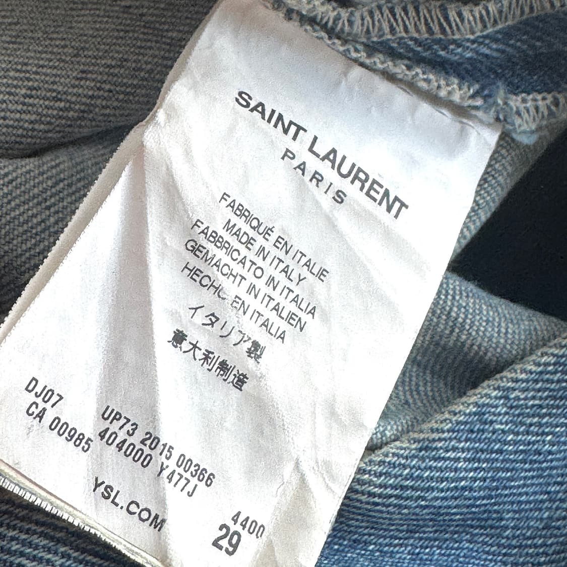 생로랑 디스트레스드 슬림 진 상품이미지3