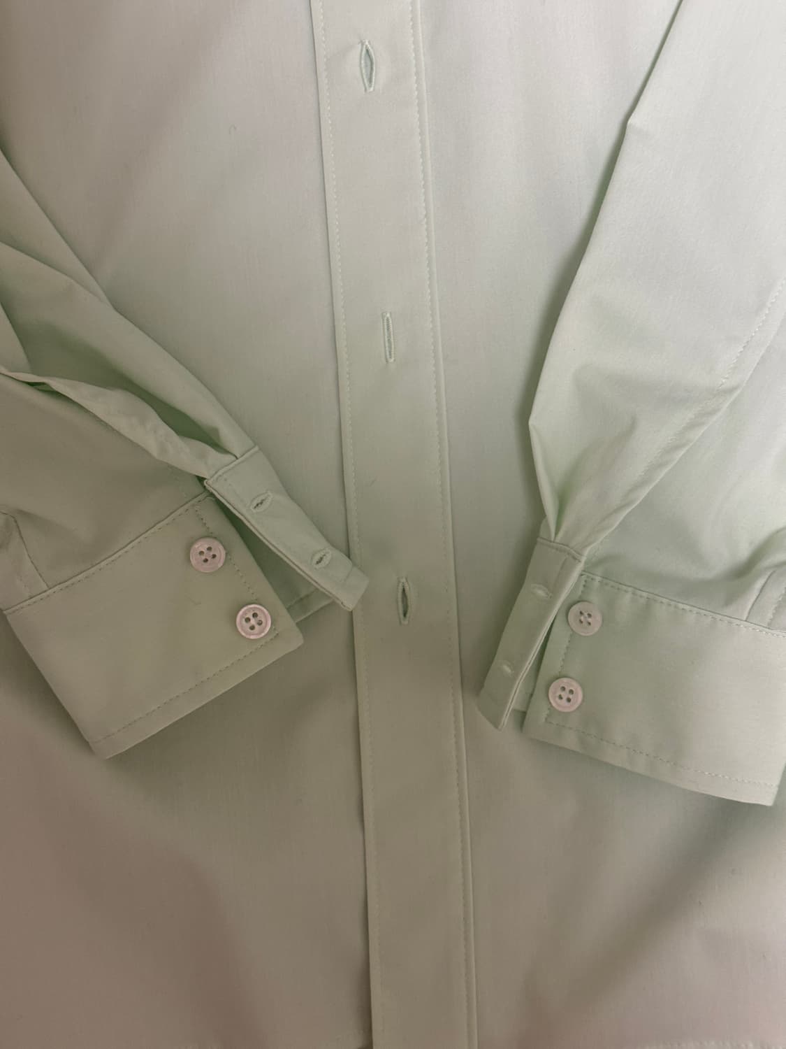 KUME 쿠메 / 윙클 프리 오버핏 셔츠 / 라임 상품이미지6