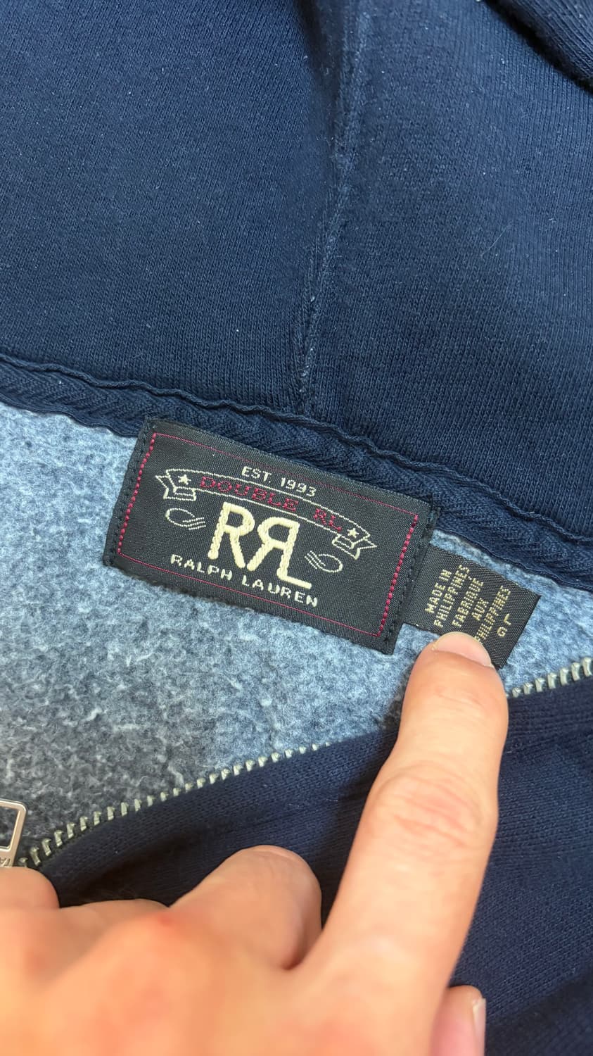 RRL fleece full-zip hoodie 후드집업 L 상품이미지3