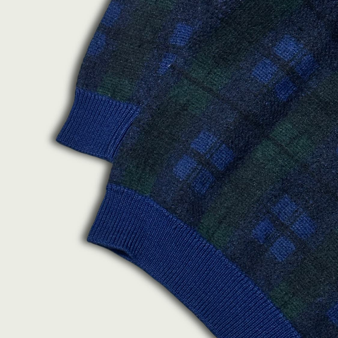 체크 울 니트 상품이미지3