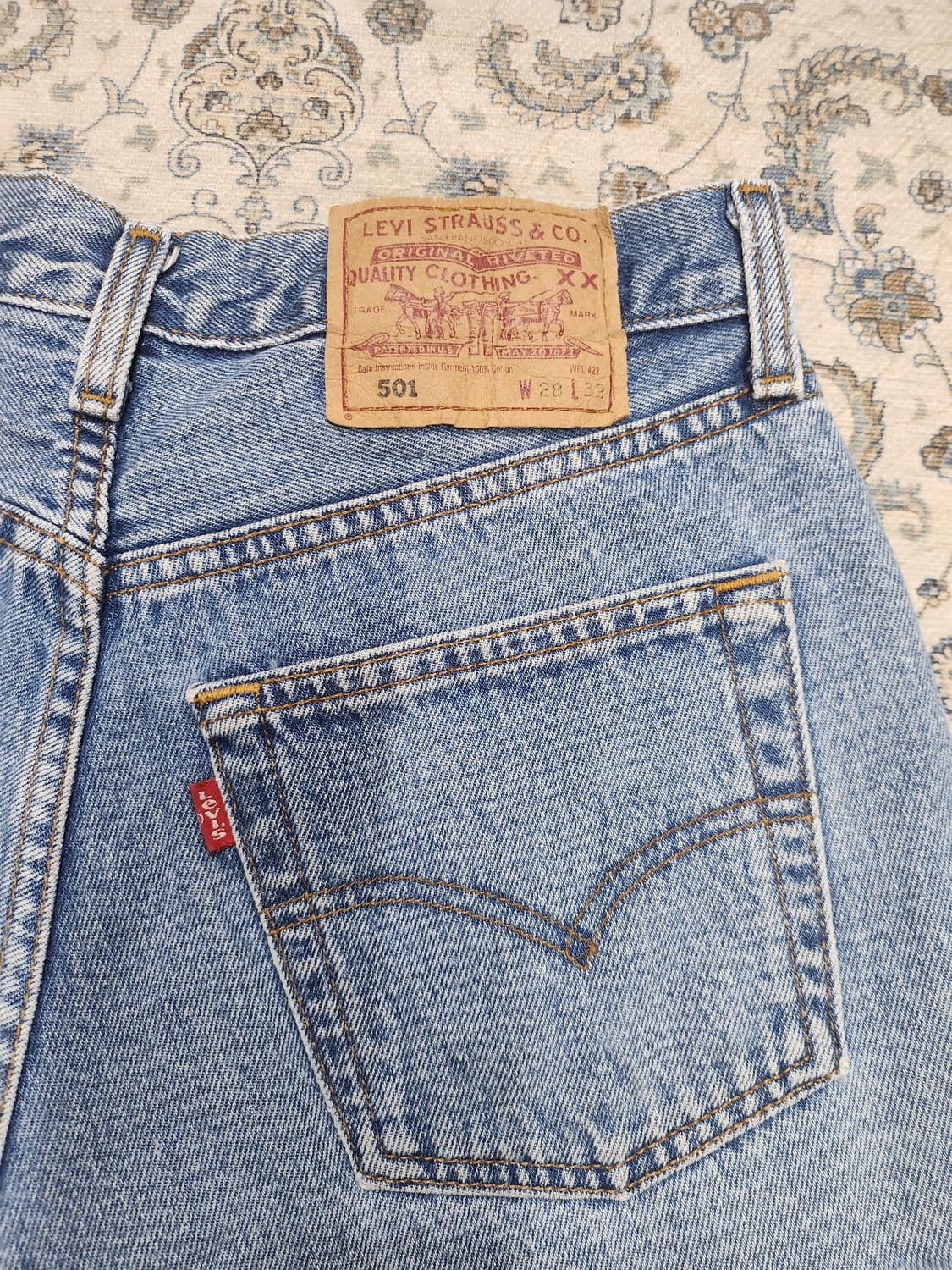 리바이스 501 데미지 청반바지 컷오프진 28사이즈 상품이미지3