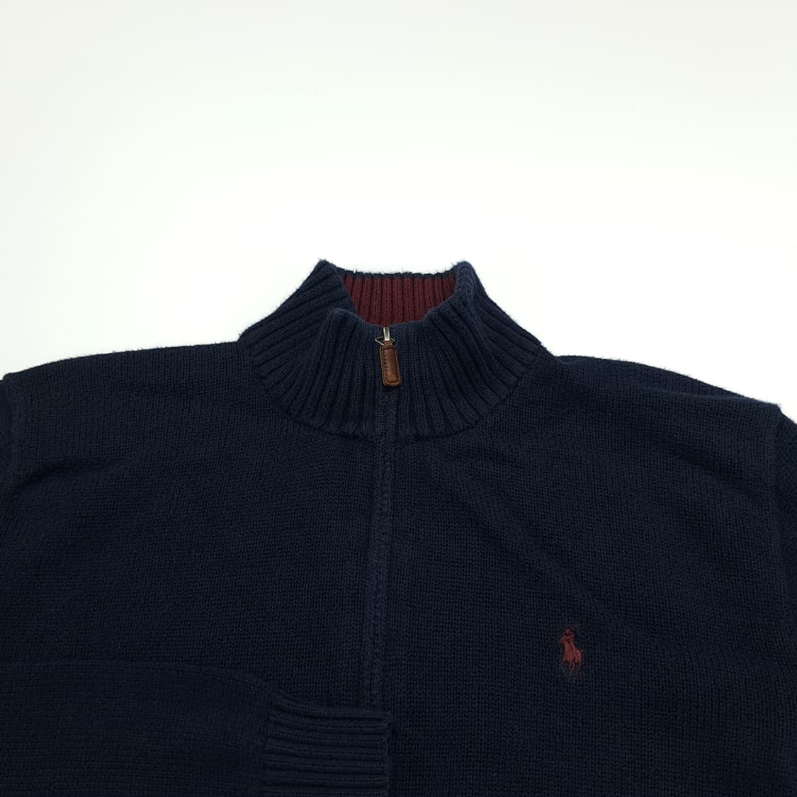 CN809 S 폴로 랄프로렌 다크네이비 하프집업 긴팔 니트 스웨터 상품이미지3