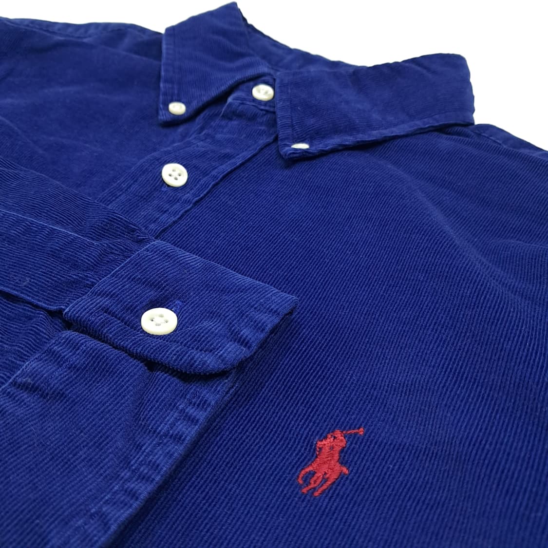 CL797 L 폴로 00s 파인웨일 로얄블루 핀코듀로이 셔츠 남방 상품이미지4
