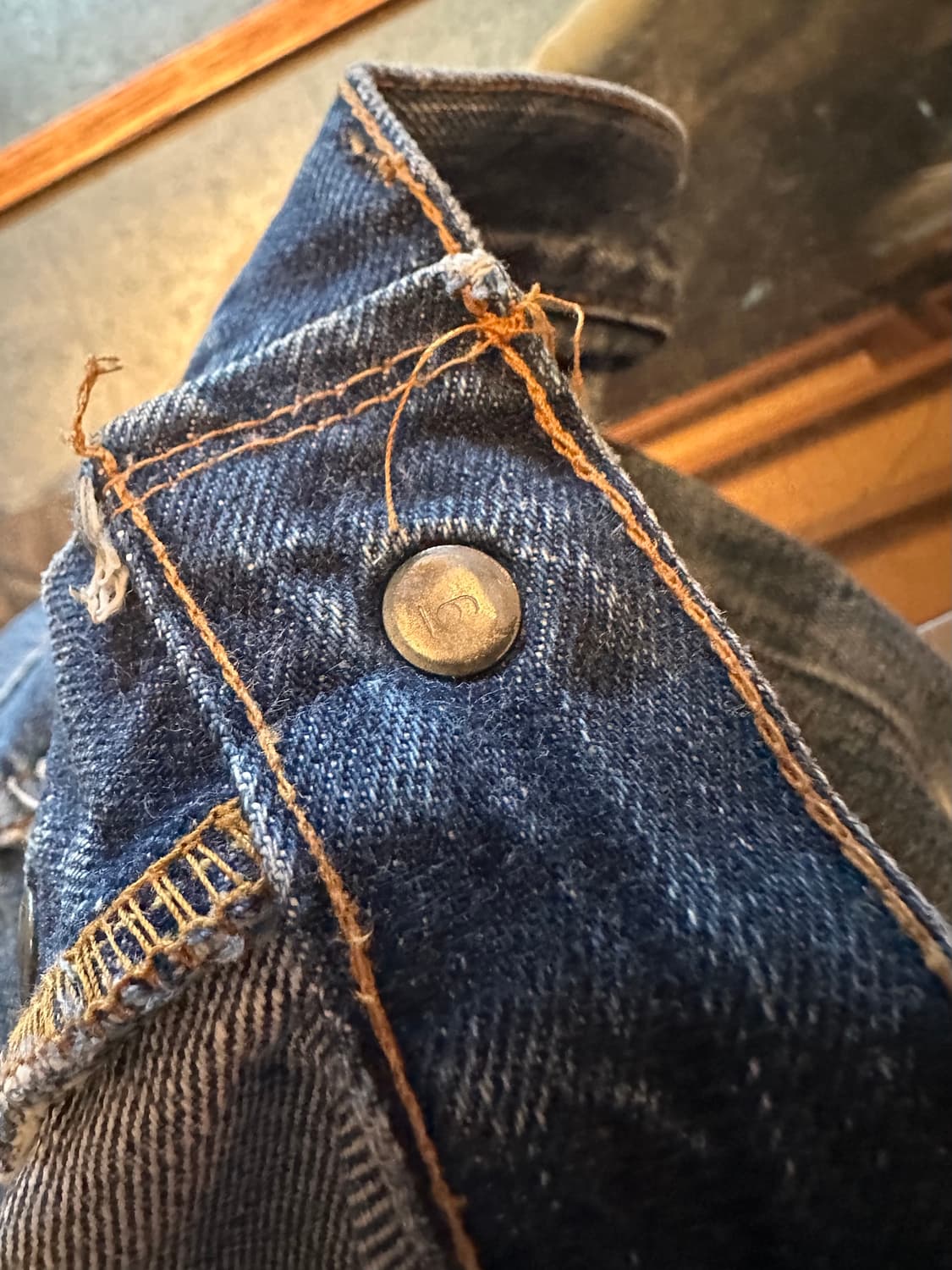 70s USA 빈티지 리바이스 501 66전기 셀비지 데님 팬츠 상품이미지10