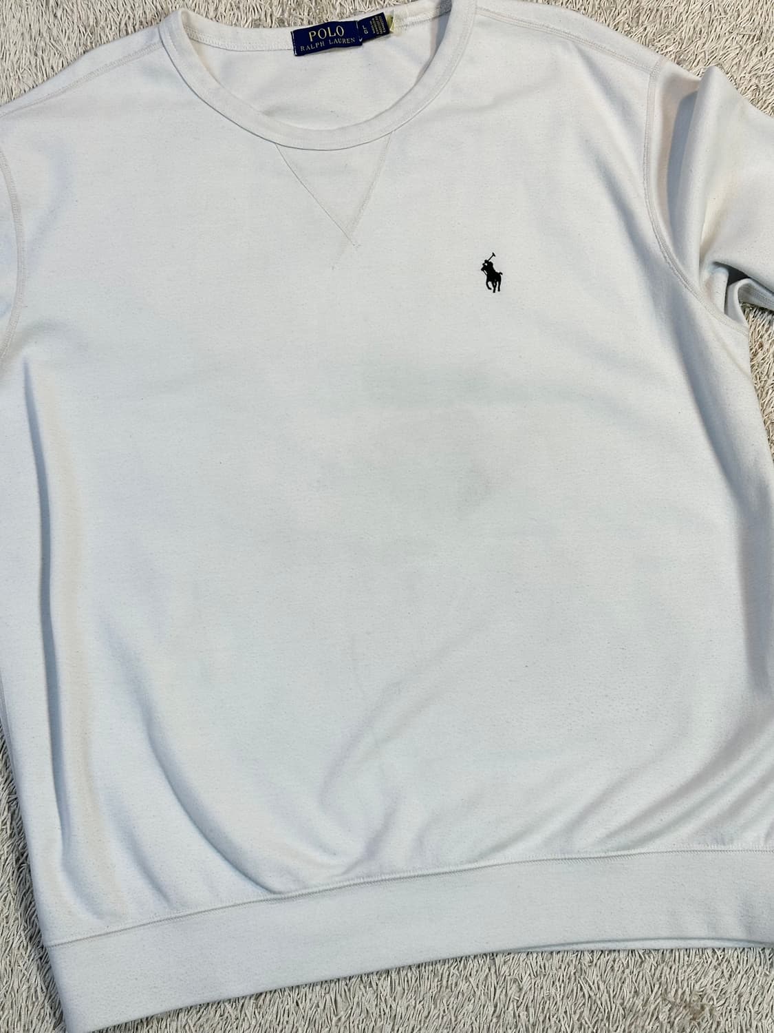 폴로 랄프로렌 신형 QR 블랙포니 플리스 맨투맨 화이트 상품이미지8