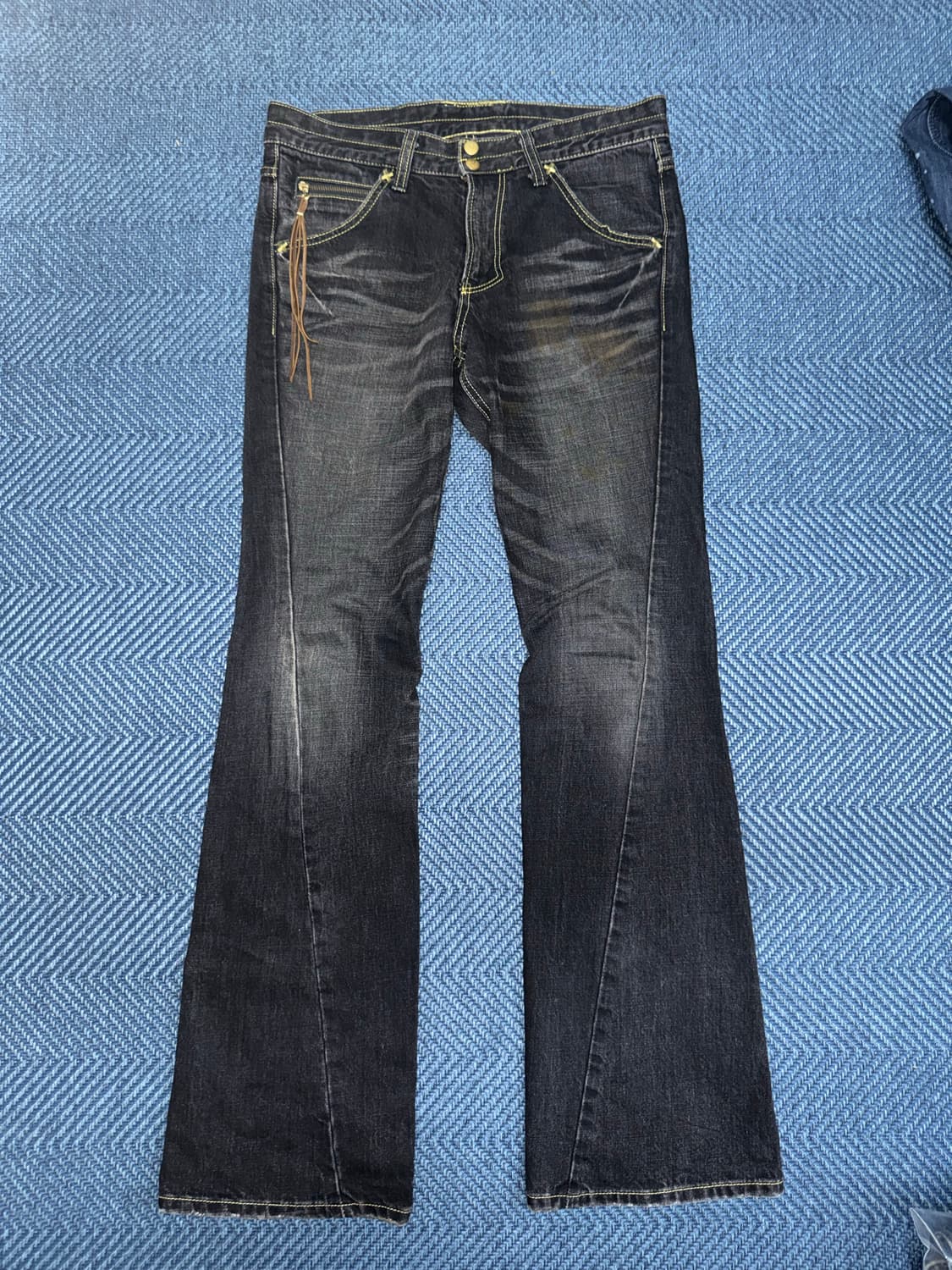 LEE 웨스턴 플레어 데님팬츠 흑청 상품이미지1