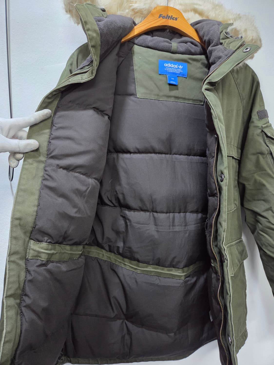 아디다스 후드 패딩 헌팅점퍼패딩 코튼점퍼 올드스쿨 상품이미지5