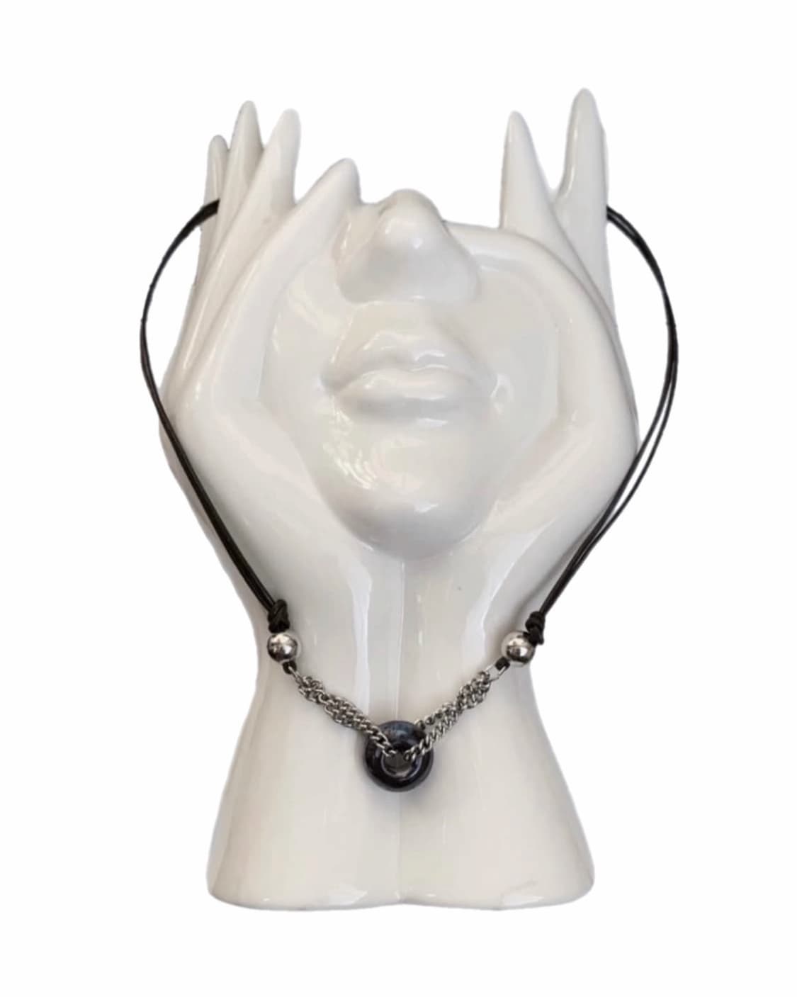 PURPLE CERAMIC NECKLACE 퍼플 세라믹 비 즈목걸이 상품이미지1