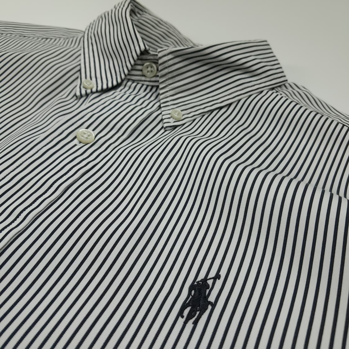 CL244 L 폴로 00s 필리핀판 면 스트라이프 셔츠 남방 상품이미지4
