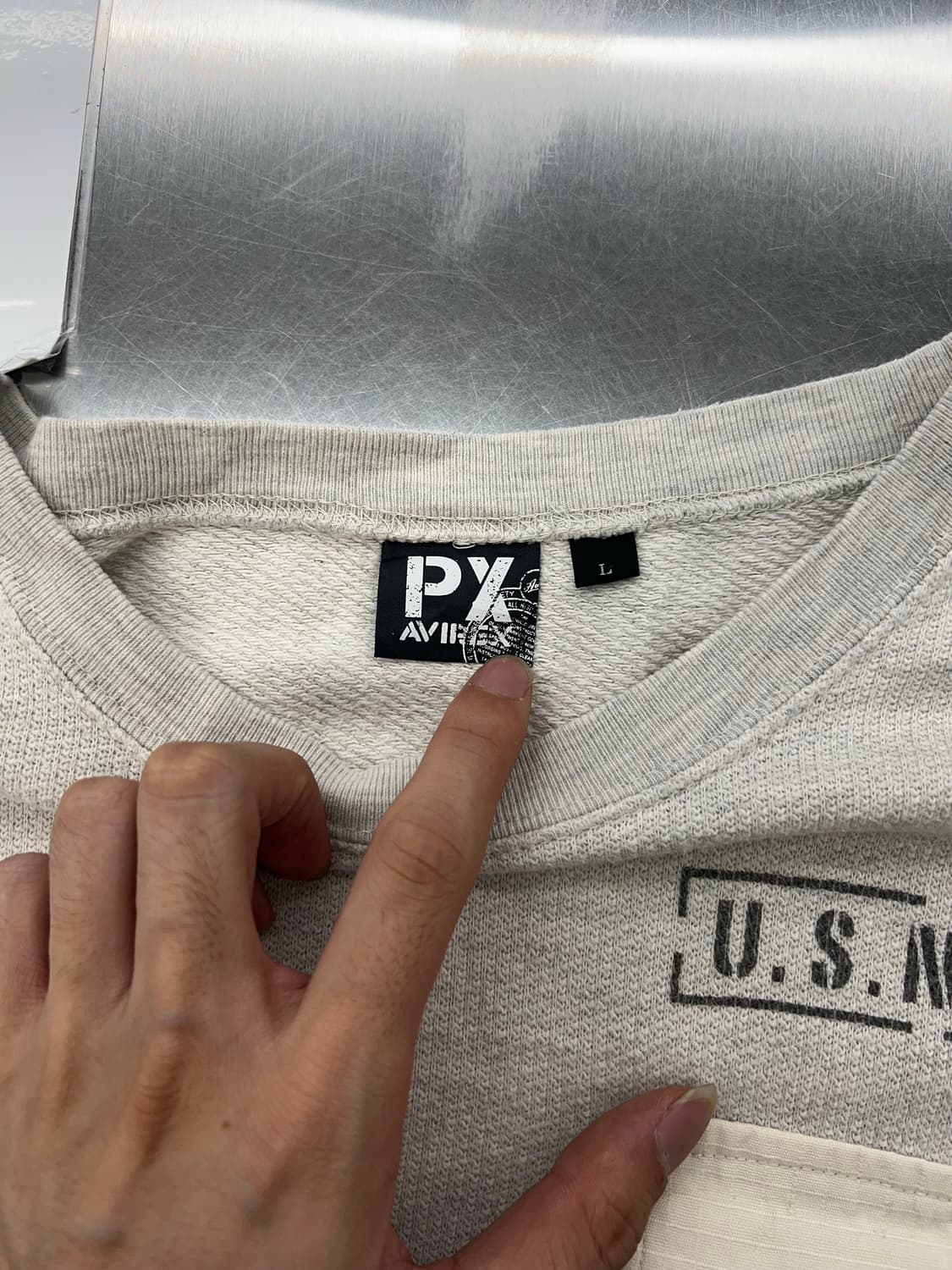 아비렉스 US NAVY 멜란지 롱슬리브 상품이미지7