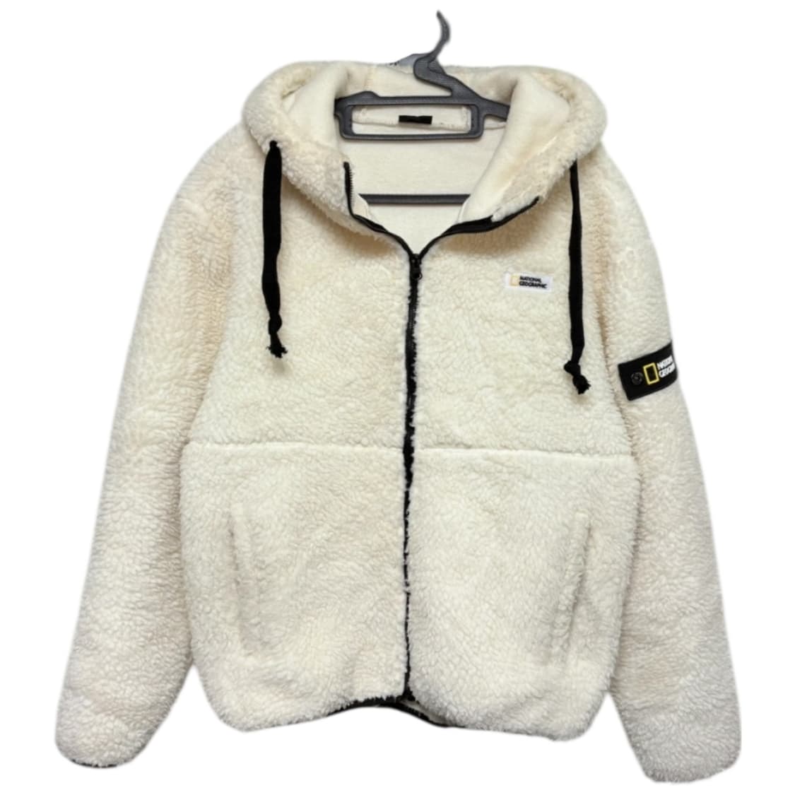 내셔널지오그래픽 아이보리 뽀글이 후리스 플리스자켓 상품이미지1