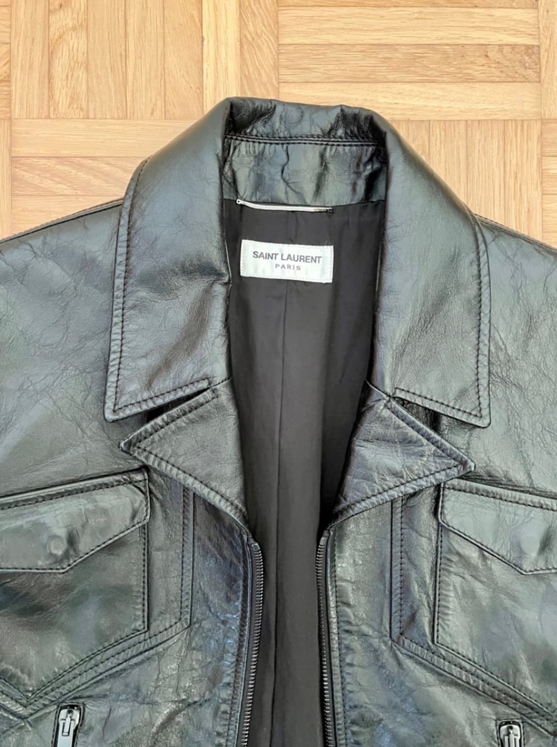 [BTS 지민님 착용] 생로랑 20ss 웨스턴 카프 레더 자켓 상품이미지7