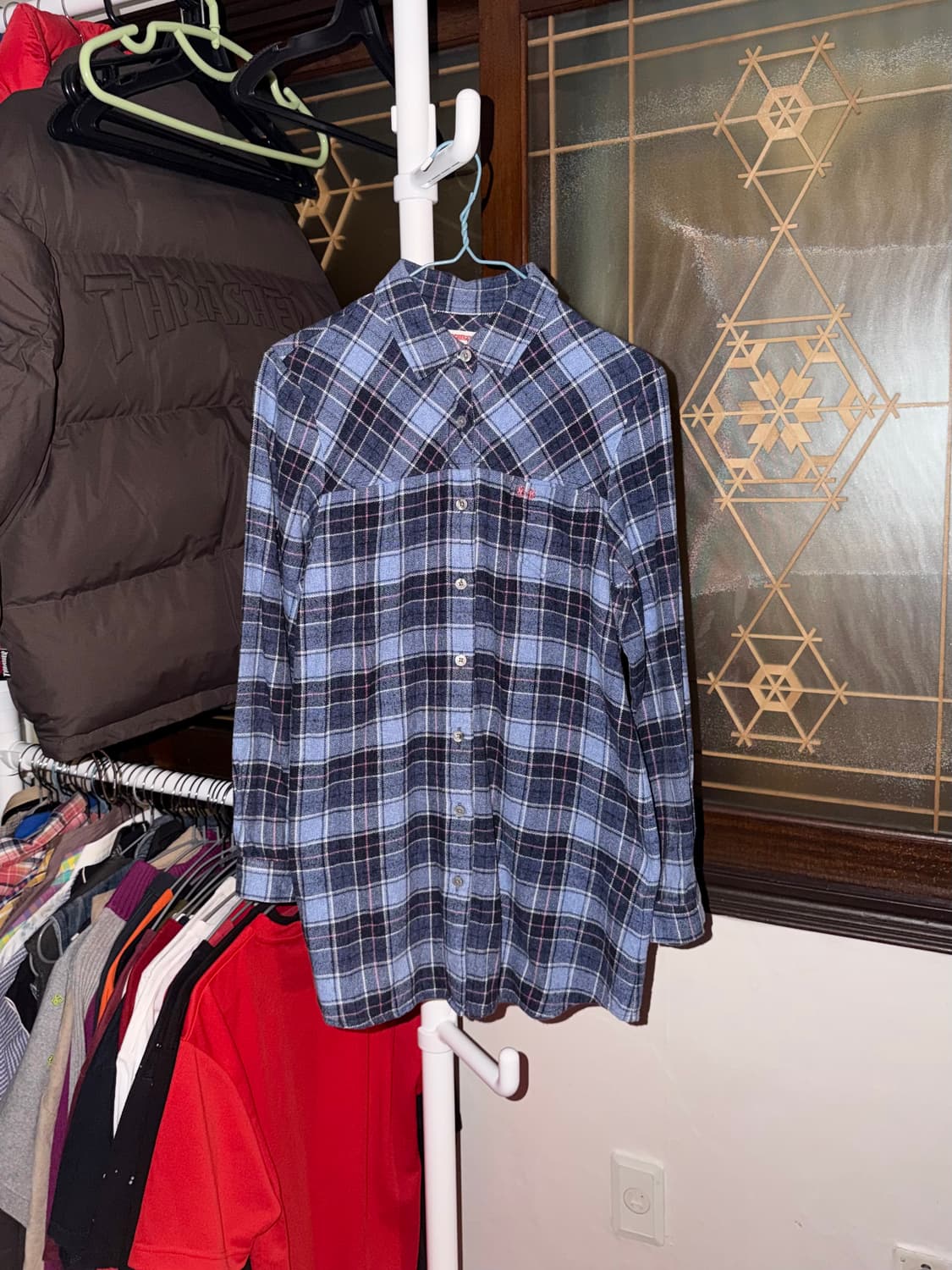 맥그리거 플란넬 7부 체크 셔츠 상품이미지1