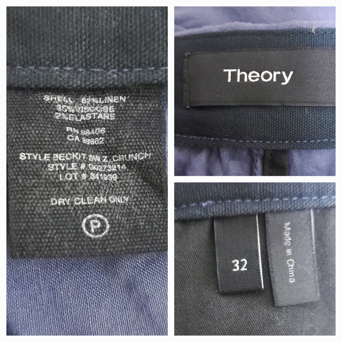 Theory 베킷 크런치 린넨 반바지 32" 상품이미지6