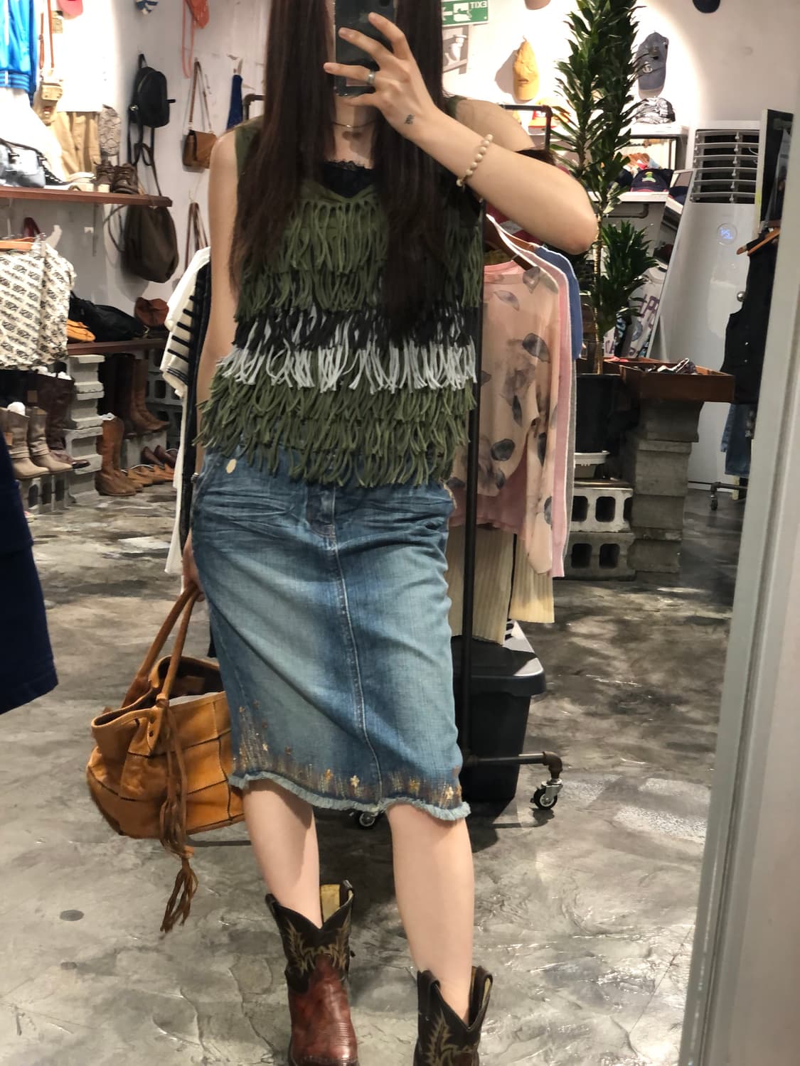 [2654]Gap blue cutoff Jean skirt 상품이미지2