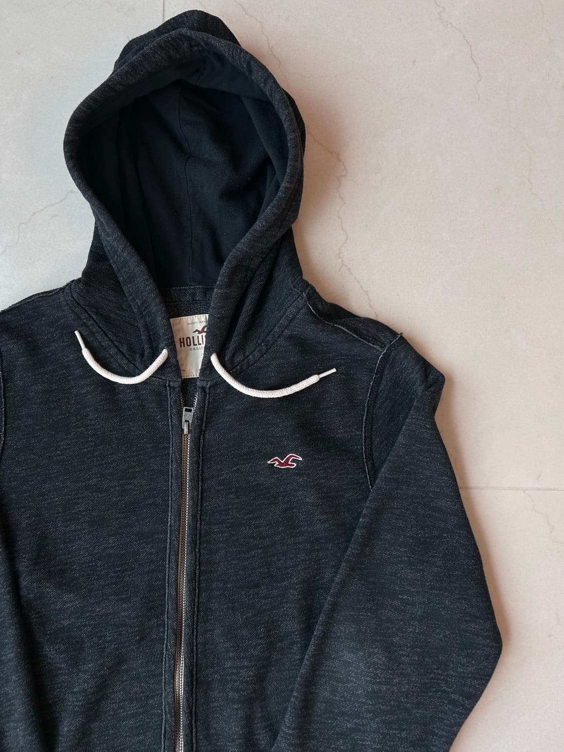 홀리스터 그레이 기모 후드 집업 M 상품이미지2