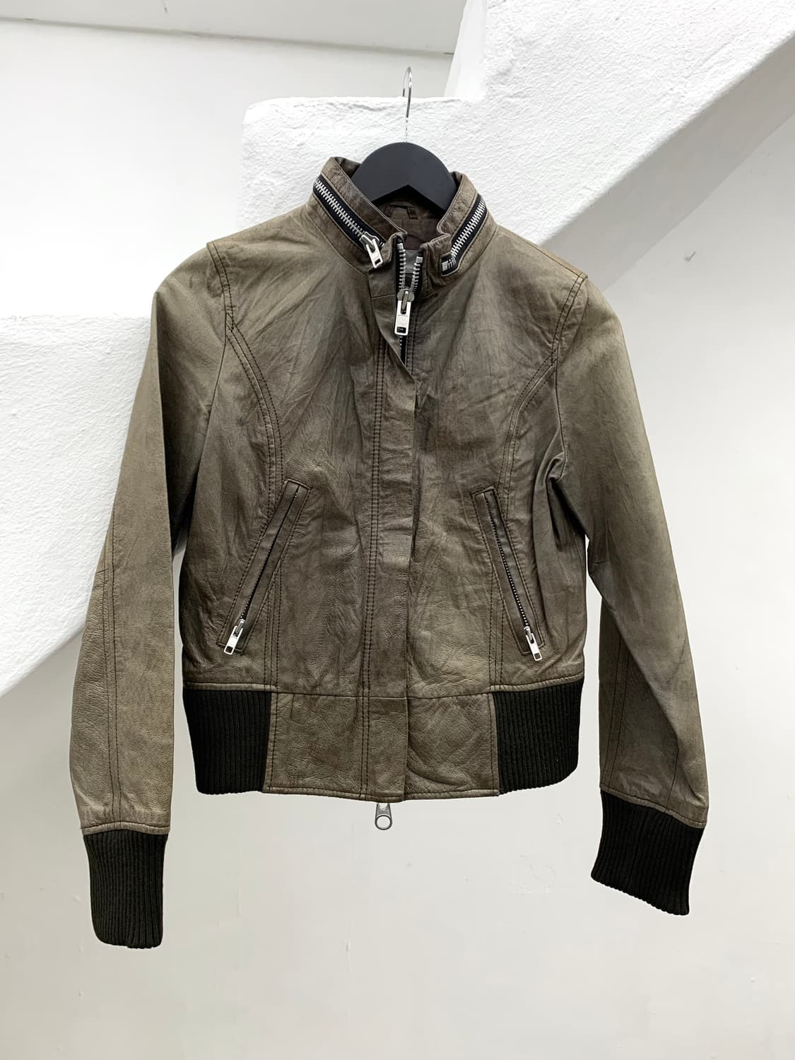 Rusty lambskin leather jacket  상품이미지6