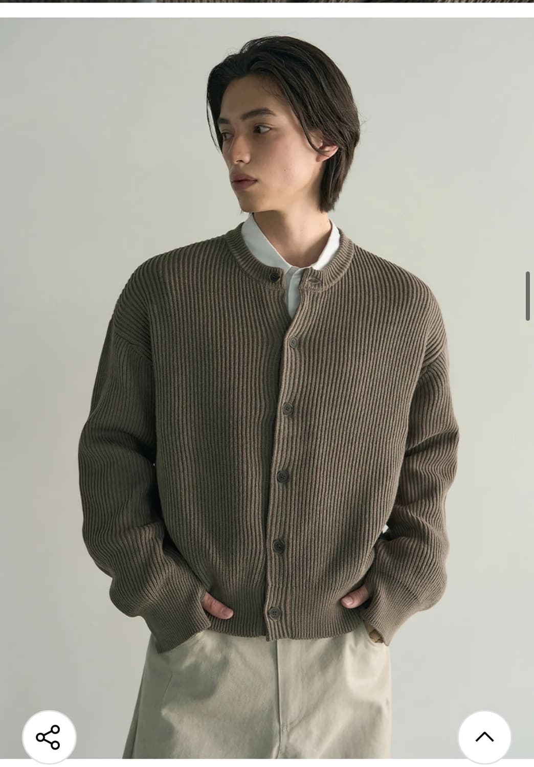 (새상품)(XL) [데일리룸 X 시즈] 아카이브 코튼 크롭 니트 가디건 상품이미지6