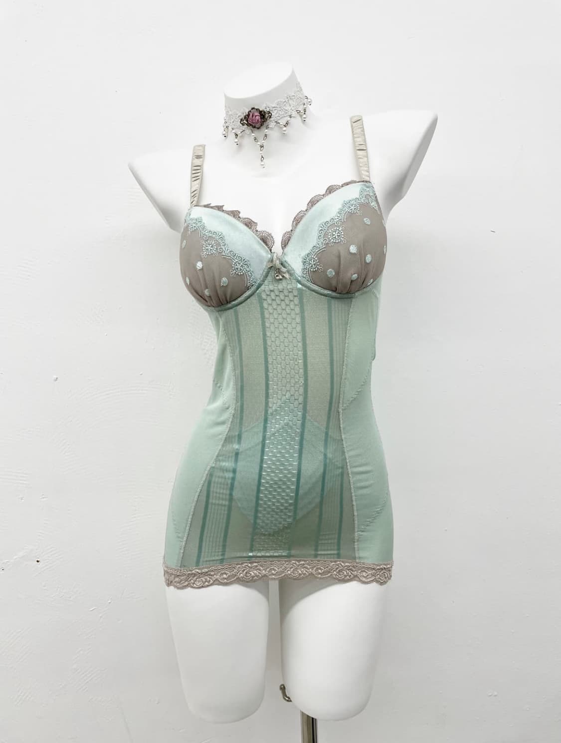 CHUGUMI Mint Fairy Dot Corset 상품이미지1