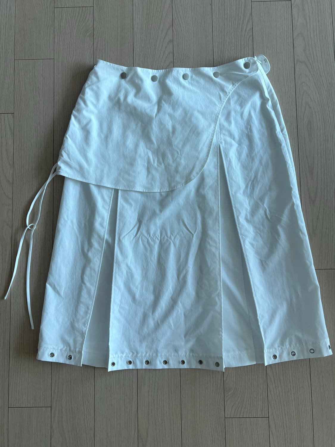 인사일런스 아일렛 레이어드 스커트 WHITE 상품이미지4