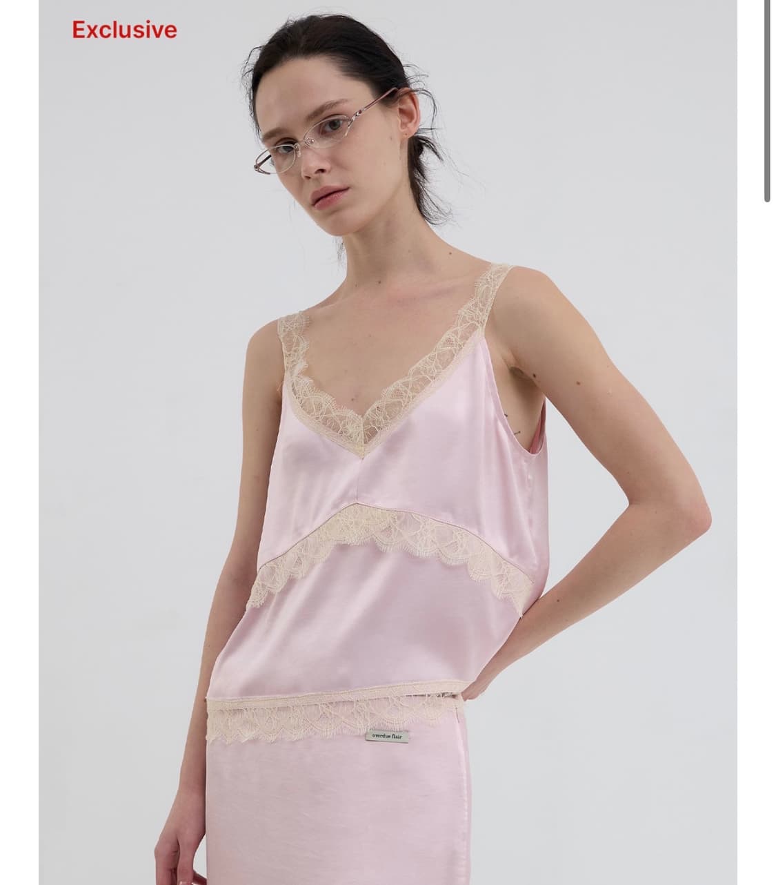 오버듀플레어 LACE SATIN SLEEVELESS 레이스 슬리브리스 상품이미지1