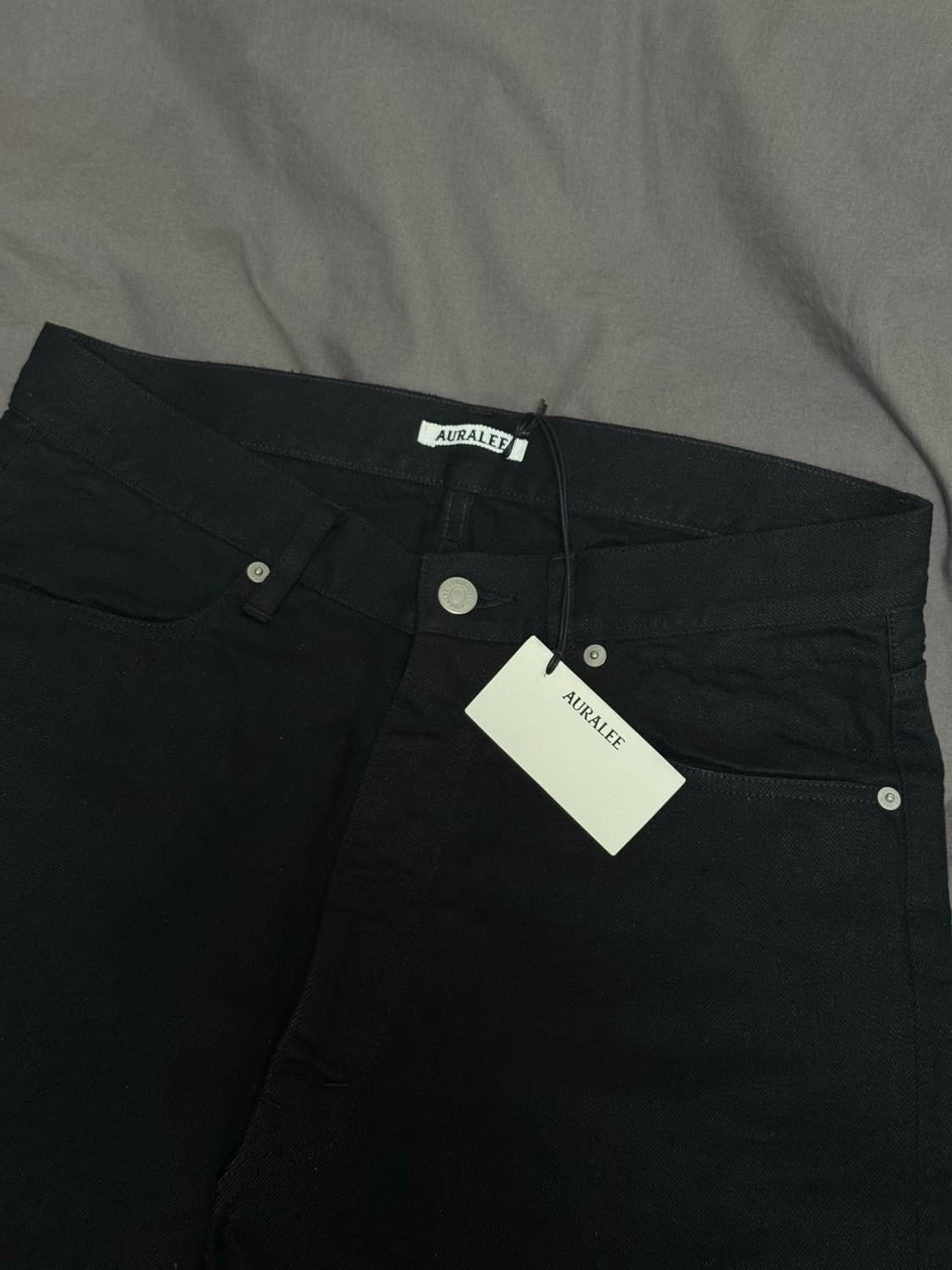 [30] 오라리 우메다 한큐 익스클루시브 셀비지 라이트데님 블랙 상품이미지4