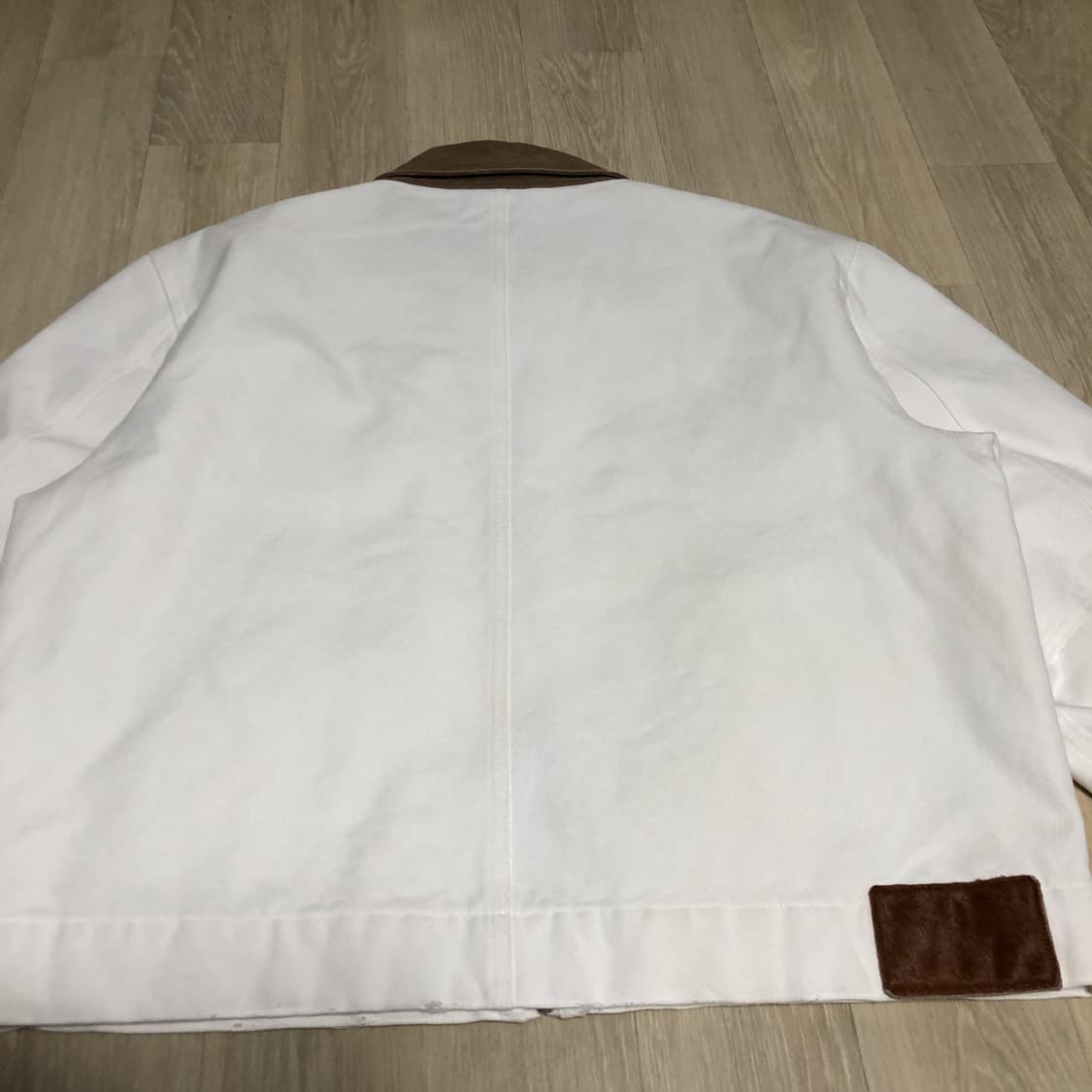 (3) 노클 NOCLE 캔버스 올든 싱글 워크 자켓 화이트 상품이미지10